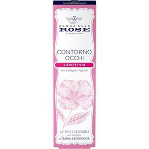 Acqua alle Rose, Contorno Occhi Antirughe Lenitivo, Crema Occhi Antirughe, Antiborse e Antiocchiaie - Con Collagene Vegetale di Rosa Chinensis, Ideale per Pelli Sensibili o Secche - 15 ml