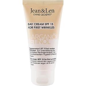 Jean & Len Crema da giorno rigenerante SPF15 Olio di Argan e Retinolo, per le prime rughe, favorisce la naturale rigenerazione della pelle, senza parabeni e siliconi, vegana, 50 ml