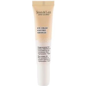 Jean & Len Crema Occhi Rigenerante all'Olio di Argan e Retinolo, per le prime rughe, protegge dai primi segni dell'invecchiamento, rinforza il contorno occhi, senza parabeni e siliconi, vegan, 15 ml