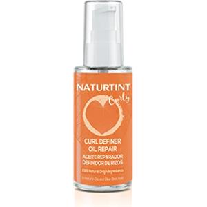 Naturtint Olio Riparatore Curly | Definizione dei Ricci. Nutre e Ripara Intensamente | Trattamento Siero per Capelli Secchi e Danneggiati | Effetto Anti-Crespo | Con 9 Oli Naturali | 50 ml.