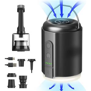 Origem Pompa Elettrica per Materasso Gonfiabile, 5.2KPa Portatile Mini Pompa Aria Batteria Ricaricabile Pompa Gonfia Sgonfia con Luci per Materassino Galleggianti da Piscina Giocattoli gonfiabili