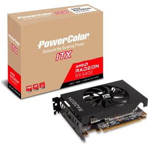 PowerColor Scheda grafica AMD Radeon RX 6400 ITX con memoria GDDR6 da 4 GB