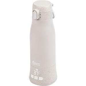 Babymoov Scaldabiberon da viaggio senza filo Moov & Feed- Capacità 340 ml-Acqua o latte materno-Temperatura regolabile- Mantenimento al caldo (fino a 7 ore)-Ricarica USB-Garanzia a vita- Mineral beige