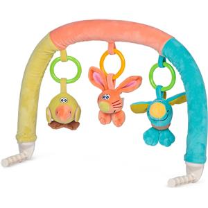 Peg Perego Barra Giochi per Seggioloni - Morbido Tessuto con 3 Pupazzetti Multicolor