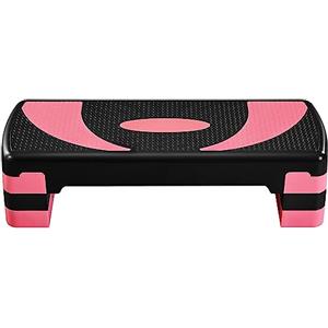 Soberine Step Regolabili con 3 Altezze 10/15/20cm Step da Aerobica Piattaforma Esercizio Allenamento Stepper per Fitness per Domestico Palestra Ufficio con Base Antiscivolo 79,5 x 30 cm Rosa