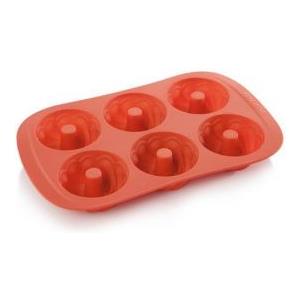 Tescoma Stampo 6 Mini Ciambelline in Silicone Flessibile, Resistente al Calore fino a 230 °C, Lavabile in Lavastoviglie