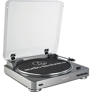 Audio-Technica AT-LP60USB Giradischi a Trazione diretta, USB e Analogico, Argento