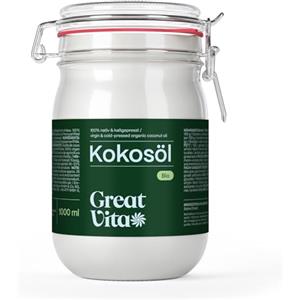 Mea Vita Olio di cocco biologico MeaVita, vergine e spremuto a freddo, confezione da 1 (1x 1000 ml) in un barattolo da stiro