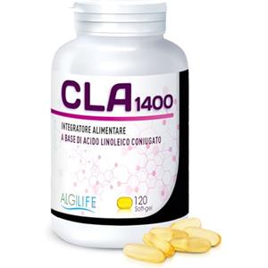 ALGILIFE CLA ACIDO LINOLEICO CONIUGATO da Olio di Cartamo, Alto Dosaggio 3200mg (4 perle), Favorisce il metabolismo muscolare, Senza Glutine e Senza Lattosio (120 soft-gel, scorta fino a 2 mesi)