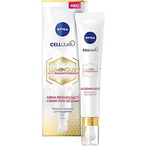 NIVEA Cellular Luminous 630 - Macchie anti-pigmentazione per la cura degli occhi (15 ml), crema anti-età contro le occhiaie, idratante per gli occhi con ialurone e caffeina