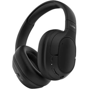 Belkin SoundForm Isolate Cuffie Wireless con Cancellazione Attiva del Rumore Ibrida, cuffie con microfono e bassi potenti, cuffie Bluetooth con 60 ore d'ascolto, cuscinetti CloudCushion, nero