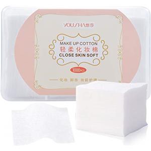 NATUCE Dischetti di Ovatta, 1000 PZ Dischetti Struccanti Cotone Usa e Getta, Tamponi di Cotone per il Viso, Dischetti per il Trucco in Morbido Cotone per la Pulizia del Viso e Degli Occhi