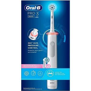 Oral-B Spazzolino Elettrico Ricaricabile Pro Series 3 Bianco, 2 Testine di Ricambio. 1 Spazzolino