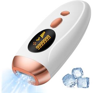 Xiexieni Epilatore Luce Pulsata IPL con Funzione Ghiaccio, 999,999 Flash, 5 Livelli di Energia, Epilazione Laser per Donna e Uomo, Viso, Ascelle, Corpo, Gambe, Risultati Duraturi e Indolori