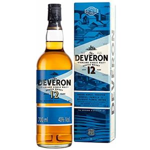 The Deveron 12 Anni Highland Scotch Single Malt Whisky, 40% Vol., 70 cl / 700 ml, in confezione regalo, note di mela cotta, cereali tostati e vaniglia, affinato in botti di rovere