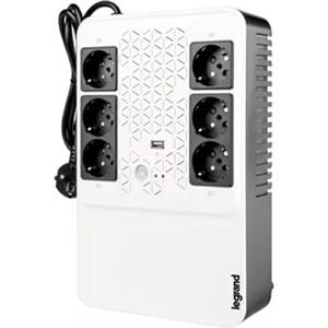 BTicino Legrand UPS monofase Gruppo di Continuità per PC LG-310082, Keor Multiplug, con Caricatore USB, 6 prese multistandard, Stabilizzazione AVR, 800 VA/480 W, Autonomia fino a 15 minuti