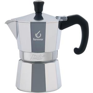 Kaufgut Caffettiera Moka 3 Tazze Prestige Induzione in Alluminio con Manico Anticalore