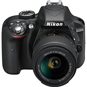 Nikon D3300 Kit Fotocamera Reflex Digitale con Nikkor 18/55 VR, 24.2 Megapixel, LCD 3 Pollici, Nero [Versione EU]