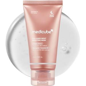 Medicube Collagen Night Wrapping Peel Off Facial Mask - Overnight Sleeping Mask For Elasticity & Hydration Care, Reduces Sagging & Dullness - Collagen Extract For Radiant Skin - Korean Skin Care