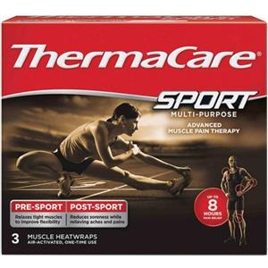 Angelini Thermacare Sport Cerotti Autoriscaldanti per Dolori Muscolari - 8 Ore, Confezione da 3 Pezzi