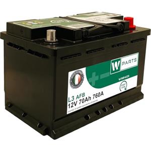W-Parts BATTERIA AUTO 70 Ah AFB - 760A | Start & Stop | 278 x 175 x 190 | 70Ah | VR760