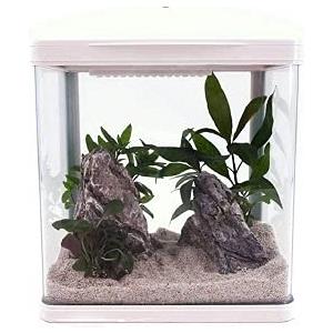 AquaOne Set completo per acquario a LED con pompa HR-230, bianco, piccolo nano acquario, 7 litri, mini mini bacino nano per pesci e gamberetti