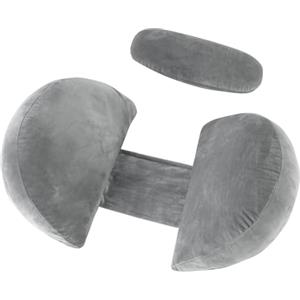 GKXLH Cuscino per gravidanza per dormire, cuscino per gravidanza, supporto per schiena, fianchi e gambe, cuscino premaman in morbido velluto, per donne incinte, rimovibile, regolabile, con federa (S,