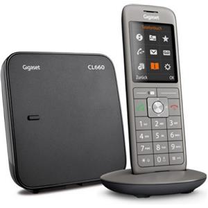 GIGASET CL660 BLACK DECT Cordless DECT/GAP. Funzioni generali: display illuminato a colori, 22 melodie, rubrica 400 numeri. - SMCL660N