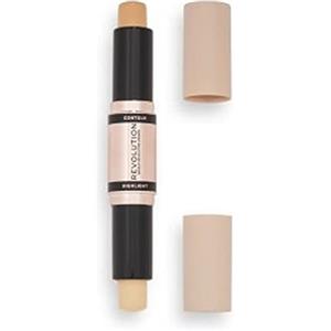 Revolution Beauty London Makeup Revolution Contour Stick Duo Crema Contour & Highlight, Definisce gli Zigomi e Scolpisce il Viso, Vegan & Cruelty-Free, Chiaro, 2.4g
