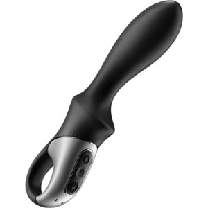 Satisfyer, vibratore anale Bluetooth, Heat Climax Connect App, 20,5 cm, con app, con funzione riscaldante, in silicone