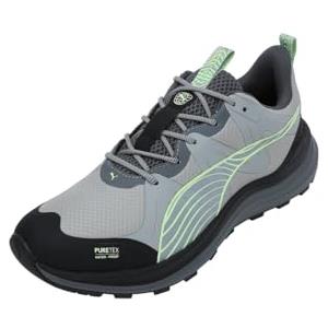 PUMA Reflect Lite Trail PTX, Road Running Shoe Unisex-Adulto, Smokey Gray Black-Fizzy Apple, 42.5 EU