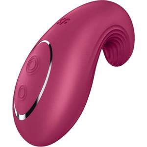 Satisfyer, vibratore, vibratore da appoggio, 'Dipping Delight', 2 motori, in silicone, colore:bordeaux