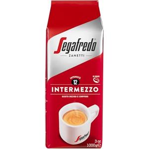 Segafredo Zanetti Caffè in Grani Intermezzo (Confezione da 1 Kg) - Adatto per la Moka - Linea Le Classiche, Chicchi di Caffè a Tostatura scura, Gusto deciso e corposo
