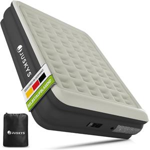 Juskys materasso gonfiabile Sapri L, colore antracite - Letto matrimoniale ad aria automatico e autogonfiante - Come letto per ospiti o per campeggio - Pompa integrata