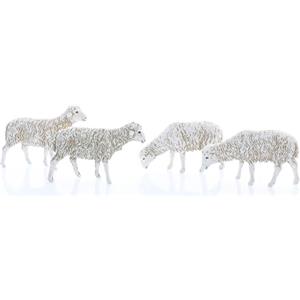 Moranduzzo 4 Pecore Assortite per Presepe da Cm 12 Scala 1:15 -Statuine Presepe Indistruttibili - Pittura Rifinita a Mano, Prodotto Ufficiale, Made in Italy, Scultore M. Landi