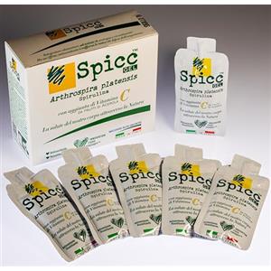 MICOPERI BLUE GROWTH Spicc GEL - Spirulina con aggiunta di vitamina C - Prodotta in Italia - Naturale Energia - Alimento completo - Ricca di ferro e proteine - Vegan - Superalimento