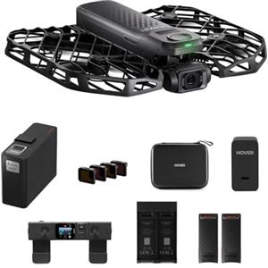 HOVERAir X1 PRO Action Cam Volante, drone 4k pieghevole con 10+ Modalità di Volo Completamente Automatiche, 42 KM/H Velocità di Follow, Vola Ovunque con OmniTerrain(Combo Sci)