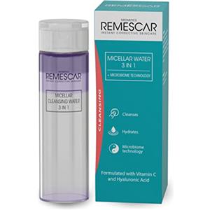 Remescar Acqua Micellare 3 in 1 200ml - Struccante Viso e Occhi Delicato - Rimuove Trucco e Impurità - Con Vitamina C e Acido Ialuronico - Detergente Idratante con Microbiome Tecnologia