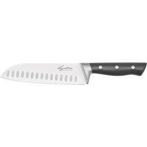 Lagostina Virtuoso, Coltello Santoku 18cm, Versatile, Robusto e Resistente, Lama in Acciaio Inox, Manico Ergonomico Rivettato con Rinforzo, Elevata Affilatura, Taglio senza sforzo