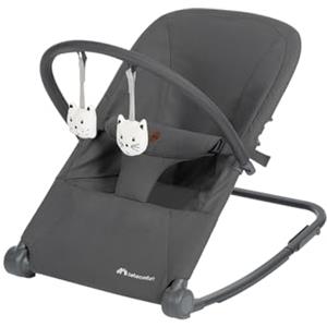 Bebeconfort Aster, Sdraietta Neonato 0-2 anni, Sdraietta a dondolo, Arco Gioco, Leggera (2,7 kg), Pieghevole Ultracompatta, Modalità fissa, Tinted Graphite