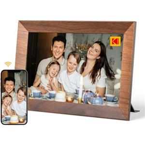 KODAK Cornice digitale Wi-Fi 10.1 pollici, HD IPS Touch Screen Cornice elettronica con 32 GB di memoria, rotazione automatica delle immagini, condivisione di foto o video ovunque tramite app (colore