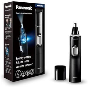 Panasonic ER-GN300-K503 Tagliapeli da Uomo, Rasoio Elettrico Premium, Tagliapeli Naso, Orecchie e Sopracciglia, Impermeabile, Funzionamento a Batteria, Nero