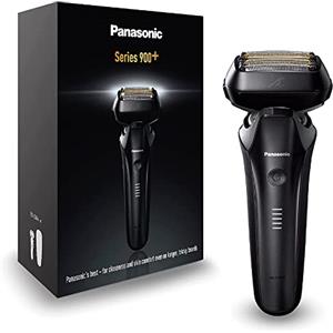 Panasonic Series 900+ ES-LS6A Rasoio Elettrico da Uomo a 6 Lame Wet & Dry, Rasoio Elettrico con Sensore Barba Sensibile, Sistema di Pulizia Automatica e Ricarica