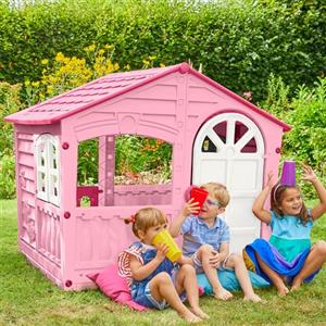 Sport1 One The Sport Maker Sport1 casetta da giardino per bambini House of Fun. Casa per bambini di plastica per interno. Casetta per bambini da giardino. Robusta e resistente alle intemperie. Dimensioni 130x111x115cm. Rosa.