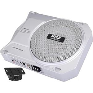 Pyle Sistema Subwoofer Amplificato da 25,4 Centimetri, Subwoofer Auto Attivo Compatto da 900 Watt con Amplificatore Incorporato, Casse Auto Stereo per Sedile