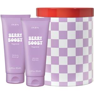 Pupa Happy Box Kit Berry Boost - Gel Doccia 200ml e Latte Corpo 200ml con profumo gourmand