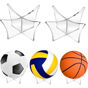UKOFEW Porta Pallone Calcio，Porta Palloni，Espositore per Pallone da Calcio, Supporto da Palla in Acrilico, Piede Sedile Base Supporto，per Pallacanestro Palloni da Calcio Basket e Rugby，Pallavolo，Pallone
