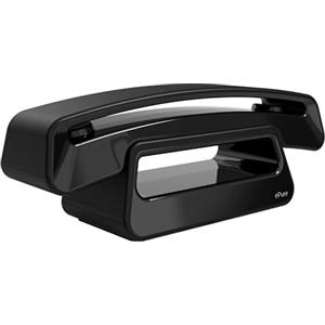 ALCATEL ePure Iconic - Telefono fisso cordless DECT - Design vintage - Grande display grafico ad alta leggibilità - Vivavoce - Funzione blocco chiamate - Nero