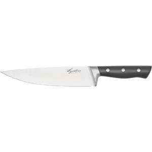 Lagostina Virtuoso, Coltello da Chef 20cm, Versatile, Robusto e Resistente, Lama in Acciaio Inox, Manico Ergonomico Rivettato con Rinforzo, Elevata Affilatura, Taglio senza sforzo