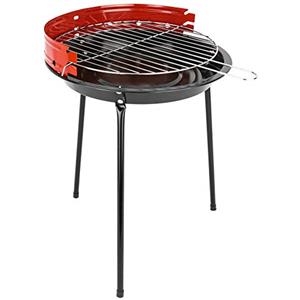 PrimeMatik KH096-VCES - Barbecue a carbonella da 33 cm con gambe BBQ per giardino e campeggio (KH096)